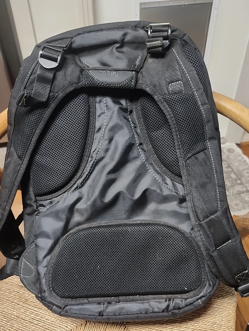 Targus Black Laptop Backpack with Lime Logo Accent
